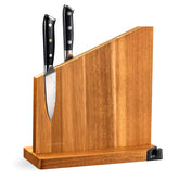 Gourmetop magnetic knife holder with built-in sharpener offering strong magnetic grip.