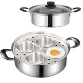 GOVNPJ Egg Poacher Pan with stainless steel body for durable, even heating