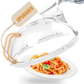 Gracenal microwave cover with a dome design protects surfaces during heating.