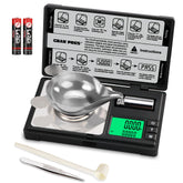 GRAM PRES high-precision scale with flip cover for portable weighing on the go.