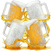 Granatan gel-freezer beer mug with four-set keeps drinks cold during gatherings.