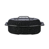 Granite Ware 13-inch oval roaster showing ample 7 lb capacity for poultry and roasts