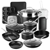 Granitestone Ceraluxe 20pc set delivers complete kitchen versatility for everyday meals.