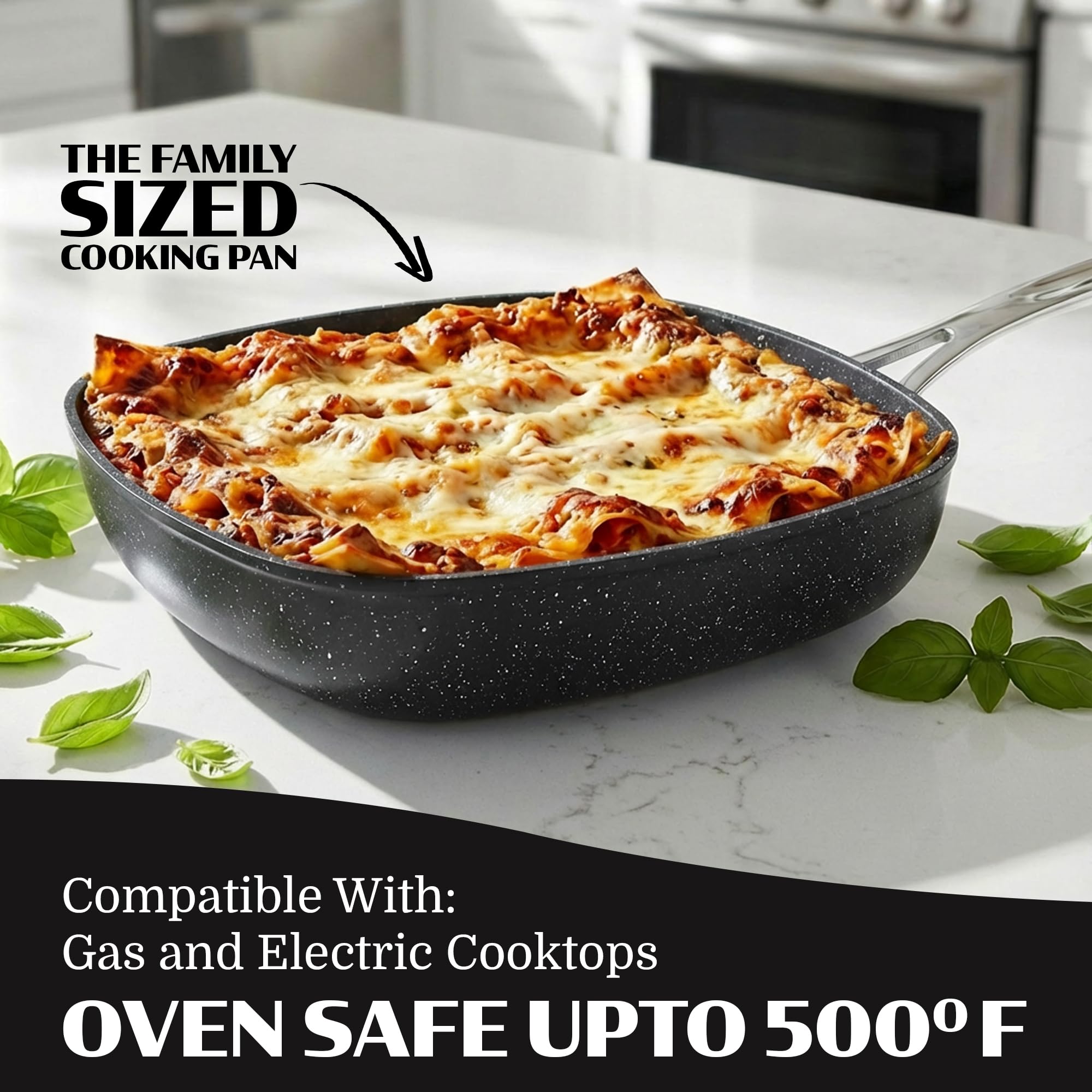 Granitestone is PFOA/PFOS-free for safer cooking.