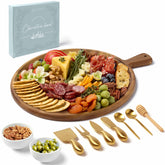 Grazerie round acacia charcuterie board for elegant entertaining