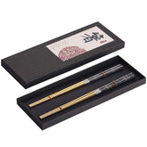 Greatamzor titanium plated chopsticks with square tips for secure grip and durability