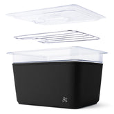 Greater Goods 12 Qt sous vide container with lid stabilizes heat for precise cooking.