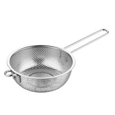 GreatLink stainless steel basin colander with single-handle design for easy lifting while cooking.