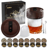 Grebilux vintage electric whiskey smoker top view, sleek and modern for stylish home bars.
