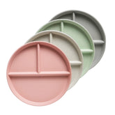 Greenandlife 10-inch pink divided plate for kids' portion control at mealtime