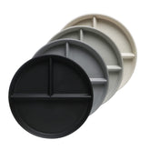 Greenandlife 10-inch divided plate in black demonstrates sturdy, portable dining for families