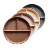Greenandlife 9-inch divided plate in apricot promotes balanced meals for kids.