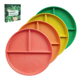 Greenandlife 9-inch divided plate in Tangerine for organized meal portions.