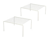 Greenbrier two-tier shelf in cabinet, boosting organized storage space.