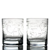 Greenline Goods whiskey glass with constellation etching enhances stargazer-inspired tasting.