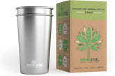 Greens Steel 20oz cups exterior powder-coated front view shows durable finish