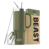 Greens Steel Beast 50 oz tumbler with handle for on the go hydration
