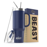 Greens Steel Beast 50oz tumbler with handle, easy grip for on-the-go hydration.