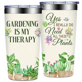 Grifarny tumbler front view, 20 oz capacity for plant lovers.