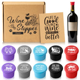 GROBRO7 cat-themed silicone wine stoppers provide airtight seals to keep wine fresh.