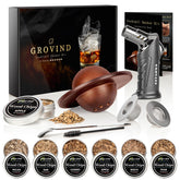 Grovind whiskey smoker kit package shown for enhanced home bartending