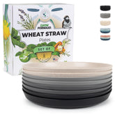 Grow Forward 10-inch Moonlight wheat straw plates are durable for daily family meals.