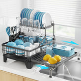 GSlife dish drying rack extendable over sink for space-saving drying