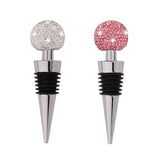 GSRYPC bling crystal wine stopper in silver pink adds elegant dining flair