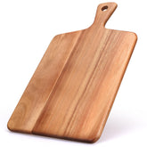 Gtencemen acacia wood cutting board with handle, durable and easy to clean by hand for daily meal prep.