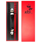 GTIEDIK chopsticks with panda gift design in red and black for everyday dining.