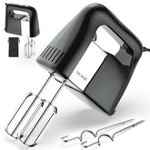 GUALIU 450W hand mixer front view highlighting compact design for easy countertop use
