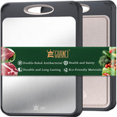 GUANCI cutting board steel side for meat, durable surface ideal for precise chops.