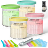 GuanQiao Creami Deluxe pint with red lid for quick flavor identification.