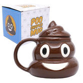 GUH funny poop coffee mug with 3D sculpting for a playful desk accessory