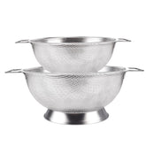 Gulex 5-quart colander front view shows sturdy drainage for pasta and vegetables