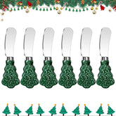 Guojanfon 6pc cheese butter knife set with wooden handles for versatile spreading