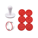 Gurlideo Christmas cookie stamps tree shape for festive cookies and easy holiday decorating.