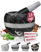 Gusto Nostro marble mortar 5-inch ideal for efficient herb grinding and flavor release.