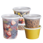 GUSTO To Go 8 oz containers with lids, ideal for precise portions and on-the-go meals.