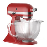 GVODE Glass Bowl for KitchenAid 5QT with pour spout for precise pouring.