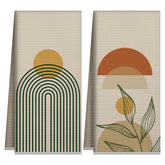 GwhyGifts boho kitchen towel sunrise pattern brightens kitchen decor