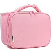 GYEUKHAM pink insulated lunch box—compact front view, perfect for school lunches.
