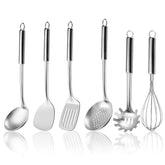 Gymdin spatula in stainless steel for flipping and sautéing with heat resistance.