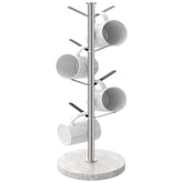 Gypie marble mug holder tree base closeup shows sturdy marble for stable support.