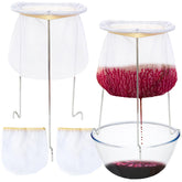 Haawooky strainer stand 2-pack front view in white and silver for versatile kitchen use