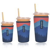 Haevola cup sleeve with exclusive designs enhances iced coffee enjoyment.