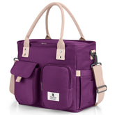 Hafmall insulated lunch bag purple wide opening keeps meals organized on the go