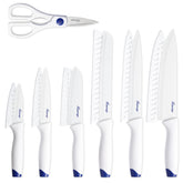 Hancorys 8-inch chef knife in action for precise cooking prep.