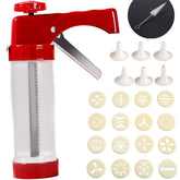 Hanmsen Cookie Press red exterior for comfortable grip and smooth cookie shaping.
