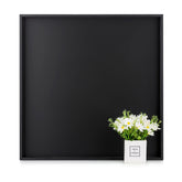 Hanobe ottoman tray 20-inch black with handles, ideal for carrying drinks and snacks.